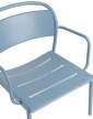 Linear Steel Lounge Armchair, pale blue