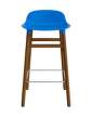 Form Bar Chair 65 cm Walnut, bright blue