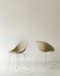 Mat Armchair Steel, seaweed/cream