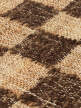 Check Wool Jute Runner 70x180, coffee/natural