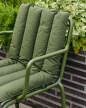 Palissade Chair and Armchair Soft Quilted Cushion, olive