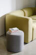 Folk Pouf Tall, univerzal grey wool