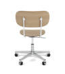 Co Task Chair, polished aluminium/natural oak