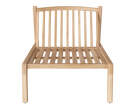 Patio Outdoor Sofa Back Module, untreated solid teak
