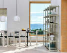 Woody Shelving System High, smokey grey