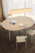 Expand Dining Table Circular, light oiled oak