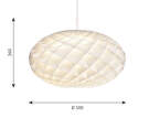 Patera Oval Pendant Light, white