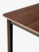 Drip Dining Table, bronzed/lacquered walnut