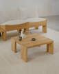 Tenon Side Table Large, natural oak