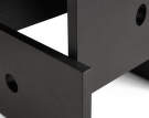 Wood Box Coffee Table, black lacquered oak