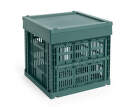 Colour Crate Lid Plastic Cube/Medium Square, dark green