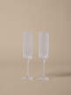 Ripple Champagne Flutes, set of 2, clear
