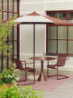 Terrazza Parasol Hexagon, off-white and burgundy