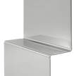Pleat Mirror, polished steel