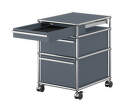 Zásuvkový kontejner na kolečkách USM Haller M63, mid-grey-1