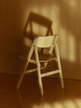 Backflip Chair, golden lacquered beech