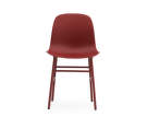 Židle Form, červená/ocel