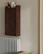 Sill Wall Cabinet, dark stained oak