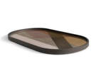 Angle Glass Tray Oblong M, pinot