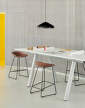 Boa Table 280x110x95 cm, metallic grey / white