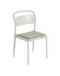 Linear Steel Chair Seat Pad, light grey
