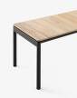 Ville AV28 Bench, warm black / teak