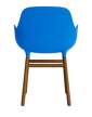 Form Armchair Walnut, bright blue