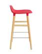 Form Bar Chair 65 cm Oak, bright red