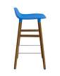 Form Bar Chair 65 cm Walnut, bright blue