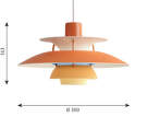 PH 5 Mini Pendant Lamp, hues of orange
