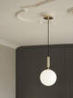 Miira 1 Pendant Large, brass/opal