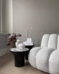 Trumpet Table, calacatta