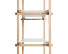 Woody Shelving System Column High, almond white