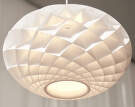 Patera Oval Pendant Light, white