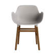 Form Armchair Walnut, warm grey