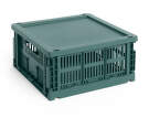 Colour Crate Lid Plastic Cube/Medium Square, dark green