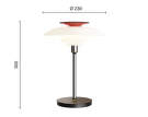 PH 80 Portable Lamp, chrome plated