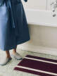 Waffle Slippers, stripe dusty blue