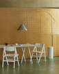 Backflip Chair, cream white lacquered beech