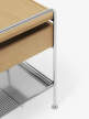 Alima Side Table NDS3, chrome / oak