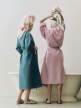 upan Waffle Bathrobe, petrol blue-1