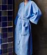 Waffle Bathrobe, sky blue