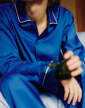 Outline Pyjama L/S Shirt S/M, vivid blue