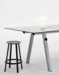 Boa Table 280x110x75 cm, metallic grey / glass