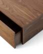 Mass Coffee Table High w. Drawer, natural walnut