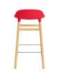 Form Bar Chair 65 cm Oak, bright red