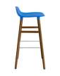 Form Bar Chair 75 cm Walnut, bright blue