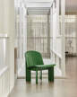 Chisel Lounge Chair, lush green