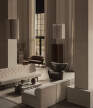 Plinth Lounge Table Low, Calacatta Viola