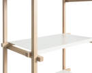 Woody Shelving System Column High, almond white